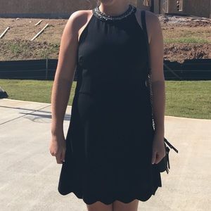 lulus skater scalloped bottom dress